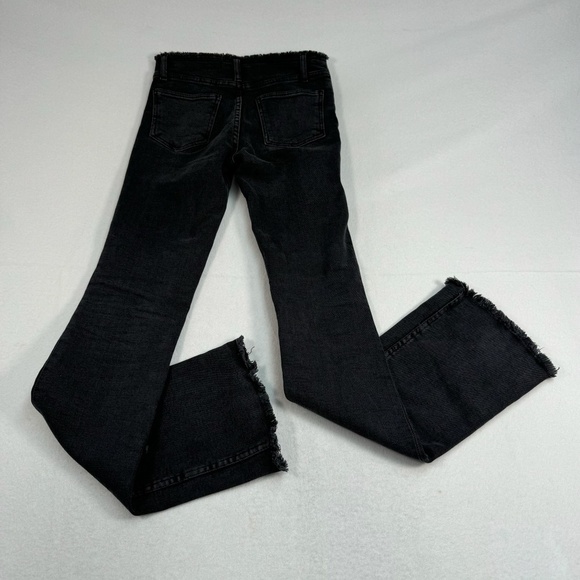 Motel Denim Flare Leg Jeans Womems Size 24X34 Faded Black Mid Rise - Picture 4 of 11